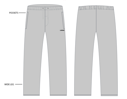 Adults Grey Marl Fleece Track Pant