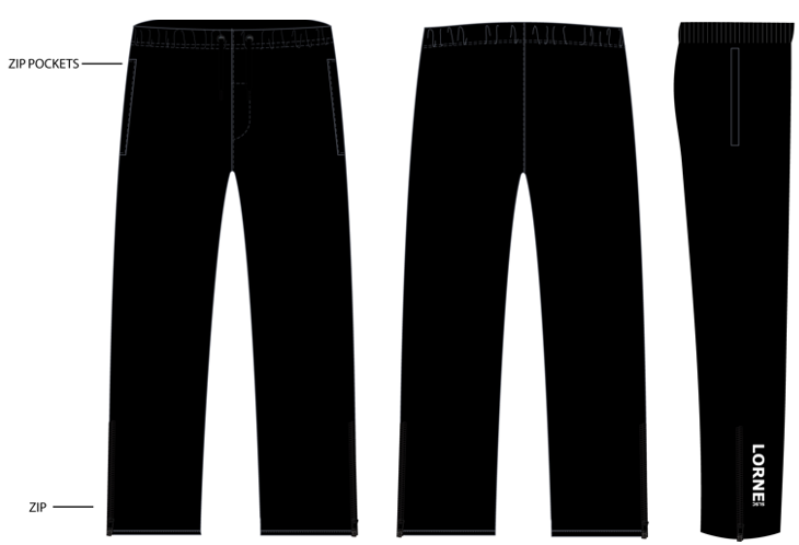 Kids Black Zip Leg Track Pant